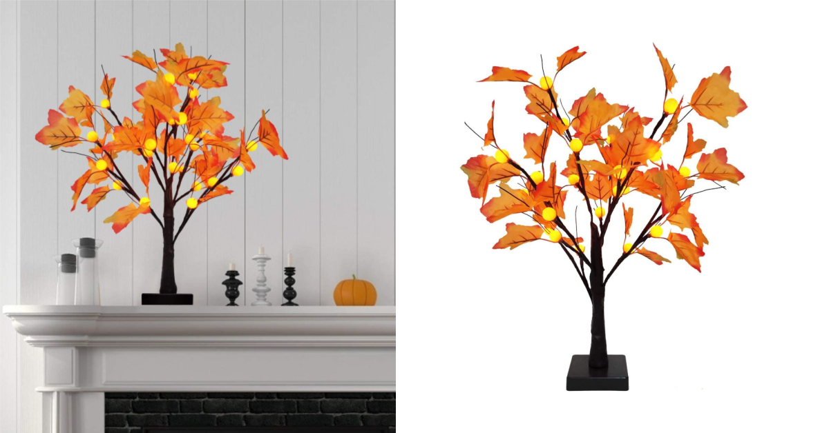You Can Get A Decorative Fall Tree That Lights Up And It’s Gorgeous