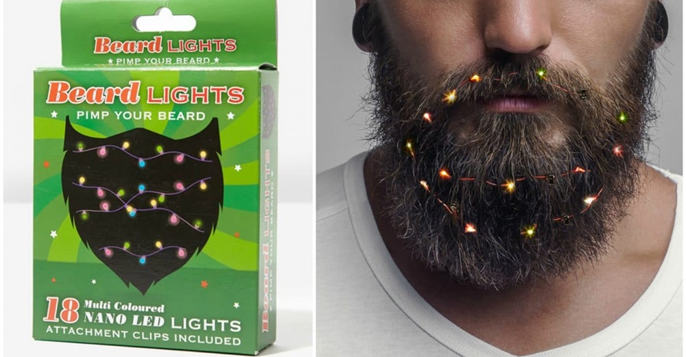 You Can Get Beard Christmas Lights For The Man In Your Life So He Can Feel  Festive AF