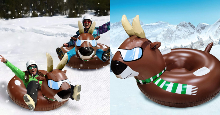 You Can Get A Giant Inflatable Bull To Ride While Sledding This Winter