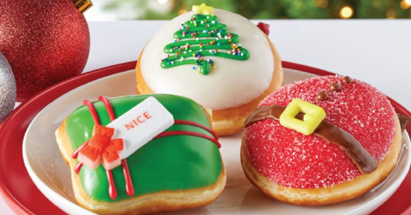 Krispy Kreme Is Releasing Holiday Donuts Including One Stuffed With Sugar Cookie Creme