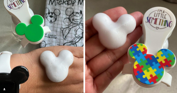 This Attachment Makes Your Soap Look Like Mickey Mouse So Hand Washing Just Got Magical
