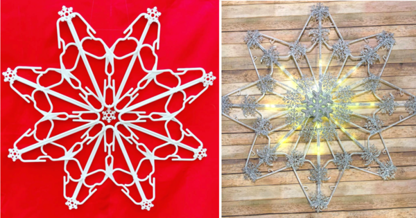 People Are Making Giant Snowflakes From Clothes Hangers and They Are Gorgeous