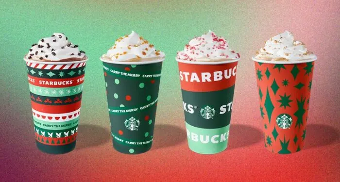 Starbucks Christmas Menu Drinks Eggnogg Toffee Nut Latte