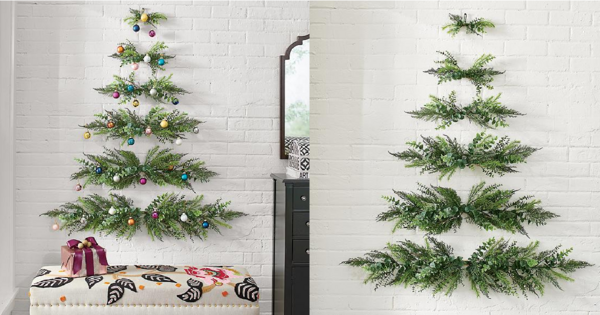 You Can Get A Wall Mounted Christmas Tree That Is Perfect For Small Spaces