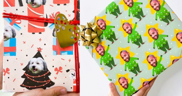You Can Now Get Wrapping Paper With Your Face On It So You Can Be Extra AF With Your Holiday Wrapping