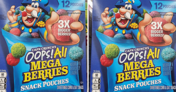 Cap’n Crunch Just Released Mega Berries Cereal Pouches That Are 3 Times Larger Then Their Original Cereal Pieces