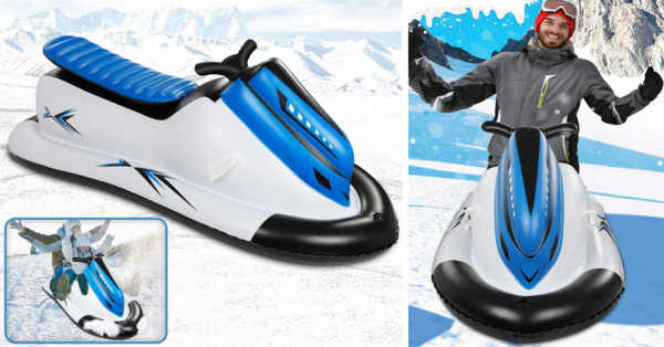 You Can Get A Sled That Looks Like A Snowmobile For That Perfect Sledding Experience