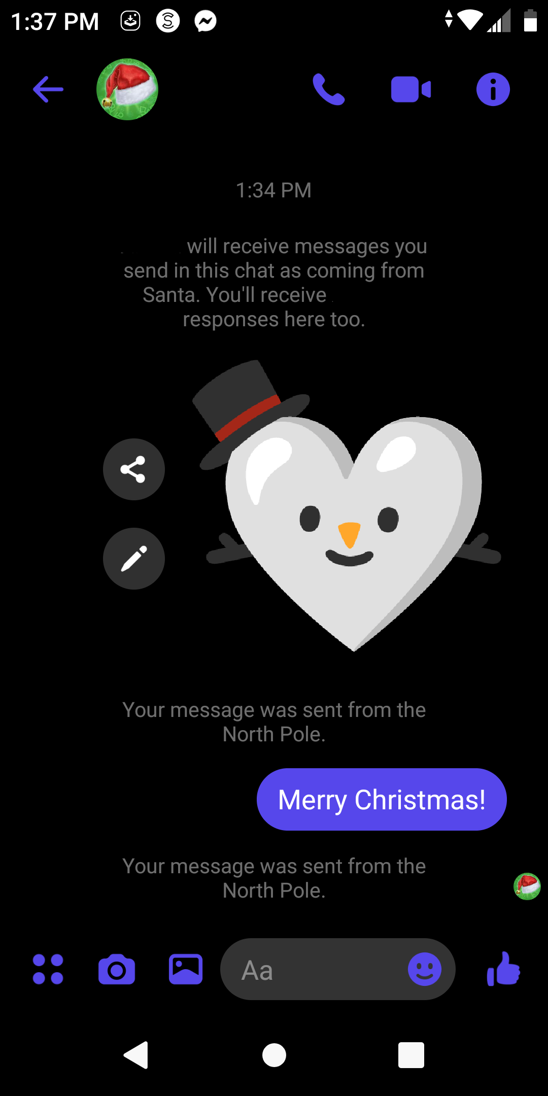 Your Kids Can Chat With Santa On Facebook Messenger Kids. Here's How.