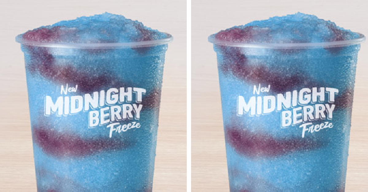 Taco Bell Just Released A Midnight Berry Freeze Drink That Looks Like Outer Space In A Cup