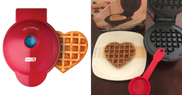 You Can Get A Heart Shaped Mini Waffle Maker So You Can Spread Love Everyday