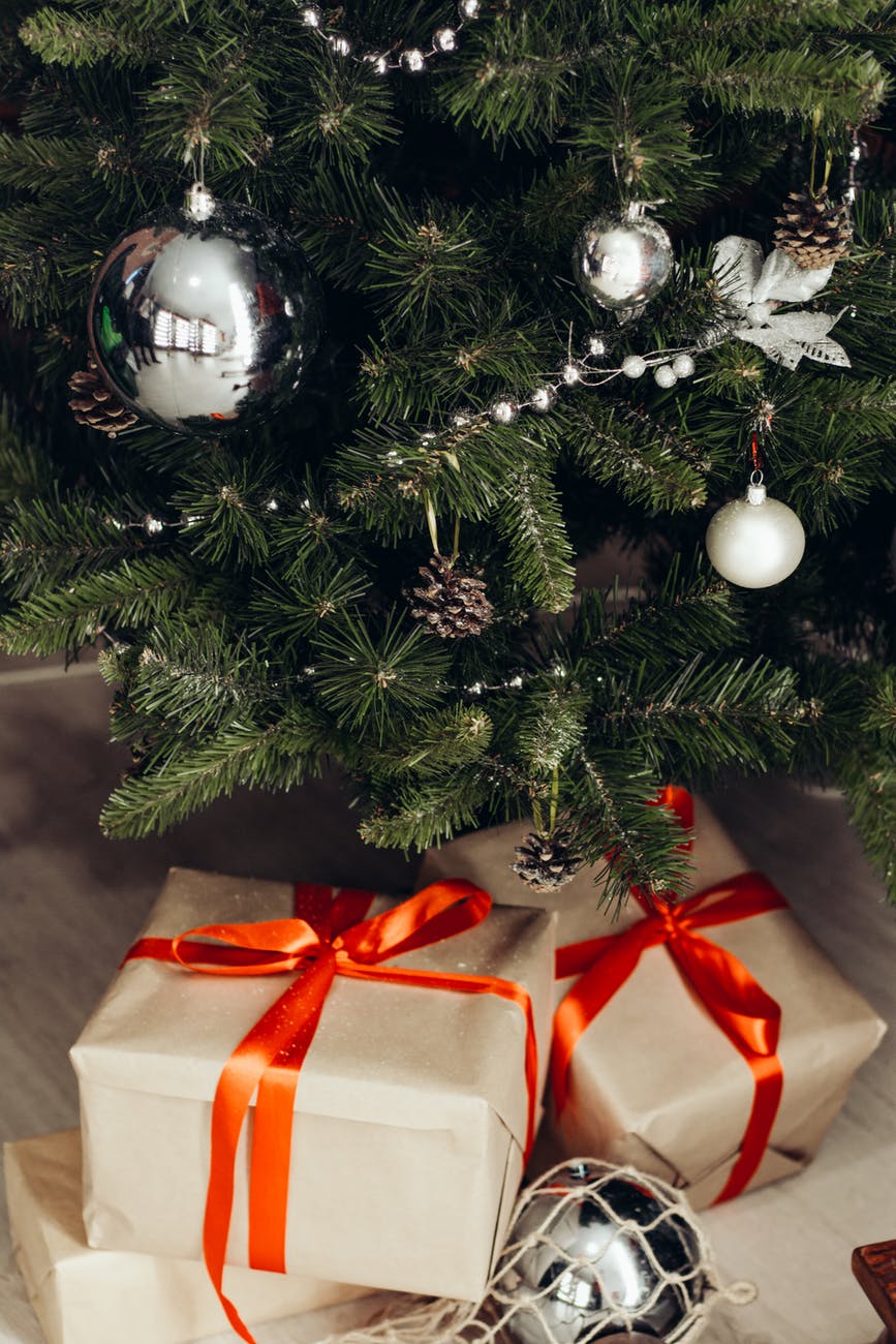 photo of gifts under christmas tree