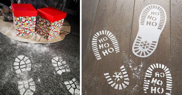 Here’s How You Can Make Snowy Santa Footprints To Show Your Kids on Christmas Morning