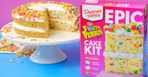 Yabba Dabba Doo! Duncan Hines Is Celebrating Fruity Pebbles 50th Birthday With An Epic Cake Kit!