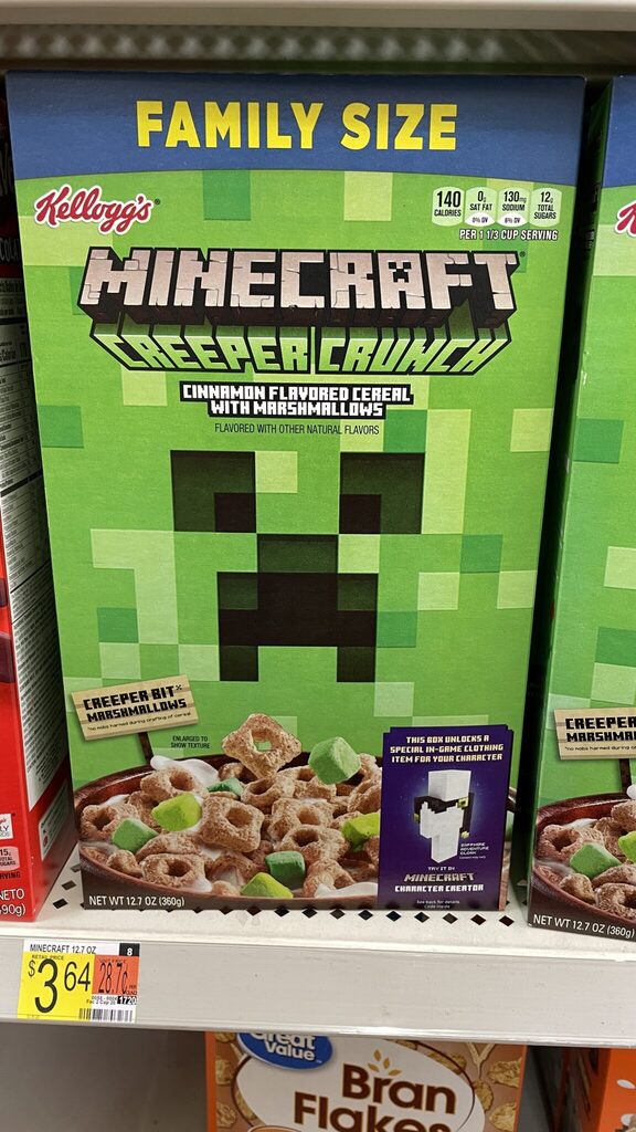 Minecraft Cereal Exists And It Has Tiny Creeper Bit Marshmallows To ...
