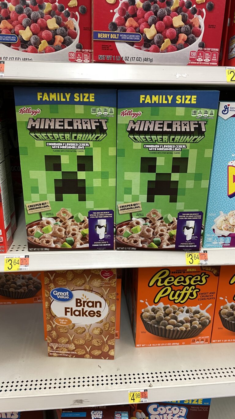 Minecraft Cereal Exists And It Has Tiny Creeper Bit Marshmallows To ...