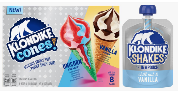Klondike Is Releasing Shakes And Ice Cream Cones Including A Colorful Unicorn Flavor