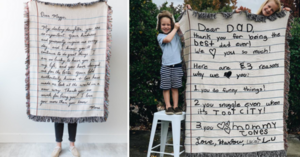 You Can Get A Love Letter Blanket That Is Written In Your Own Handwriting
