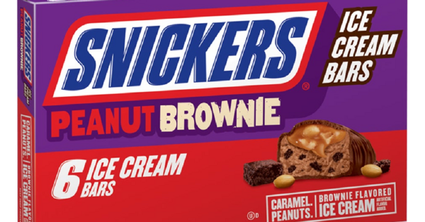 Snickers Just Released A Peanut Brownie Ice Cream Bar Stuffed With Real Brownie Chunks