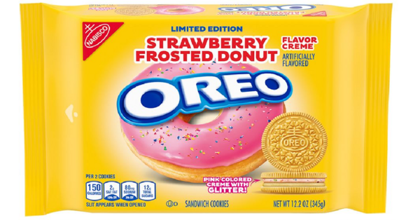 Oreo Is Releasing A Strawberry Frosted Donut Flavor With Pink Creme And Glitter