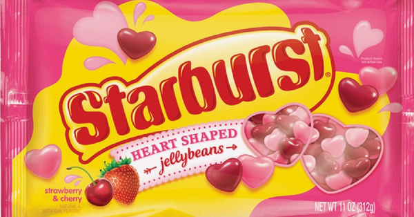 You Can Get Starburst Heart Shaped Jellybeans That Taste Like Strawberry And Cherry