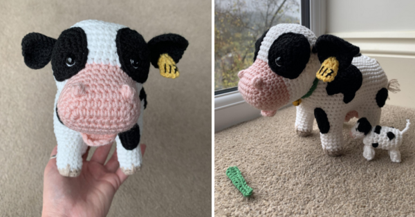 You Can Crochet A Mama Cow With Her Baby Calf And It Is Absolutely Adorable