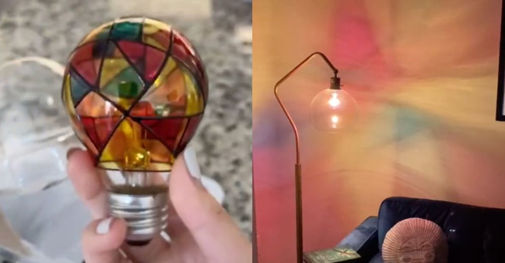 People Are Obsessed With These Stained Glass Light Bulbs And I Can See Why