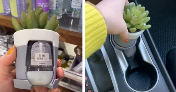 Bath & Body Works Is Selling A Succulent PocketBac Holder That Fits In The Cup Holder of Your Car