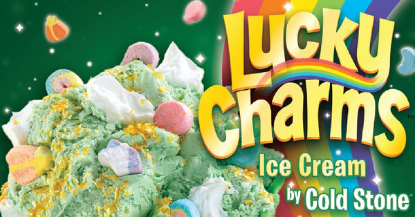 Cold Stone Has A Lucky Charms Ice Cream Covered In Gold Glitter Just In Time For St. Patrick’s Day