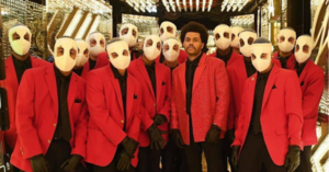 Here’s Why Everyone Was Wearing Face Bandages During The Weeknd’s Super Bowl Performance