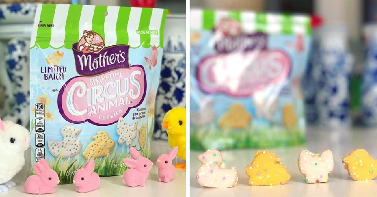 Mother’s Circus Animal Cookies Come In Bunny, Butterfly, And Ducks Shapes Covered In Pastel Colors For Spring