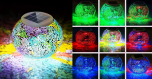You Can Get Color Changing Mosaic Solar Lights That Are Absolutely Stunning For Your Patio