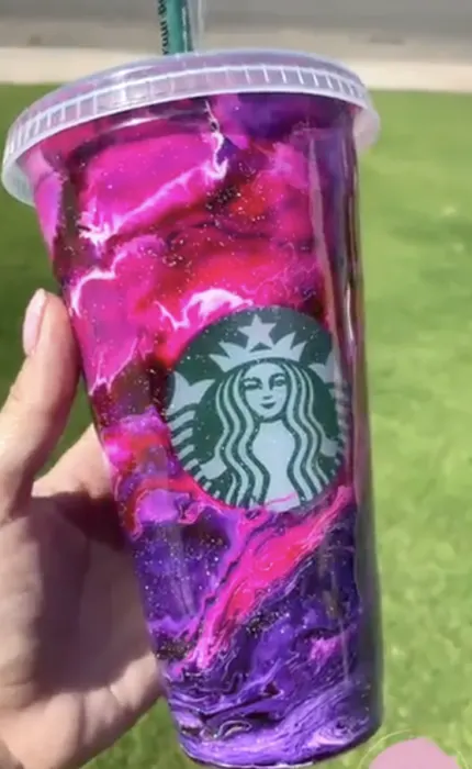 Starbucks, Accessories, Starbucks Custom Purple Galaxy Tumbler