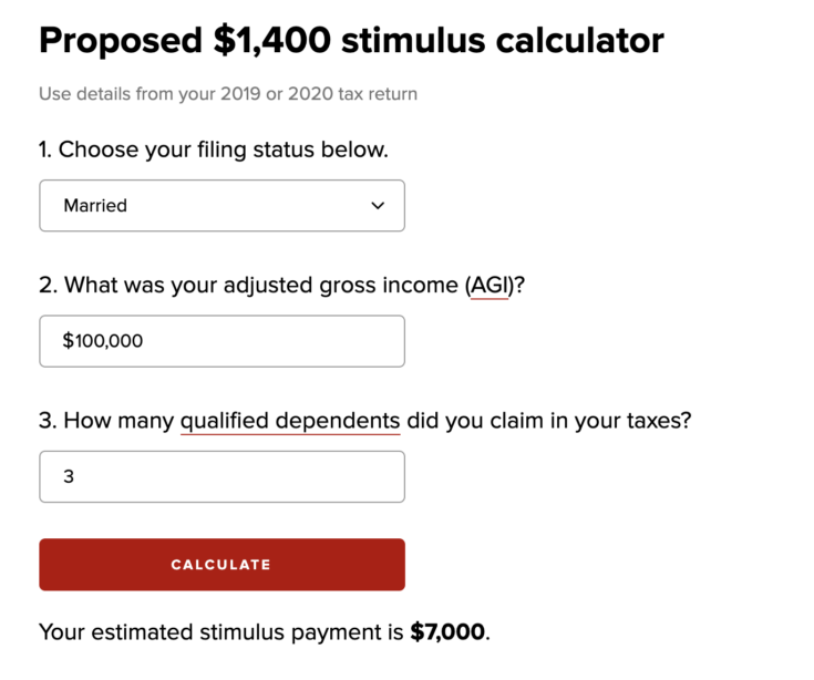 This Calculator Shows How Much Your Stimulus Check Will Be With The New