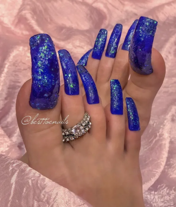 Acrylic Toe Nails  50 Images Trendy Short Long Caring Tips and How to  Apply  FashionPaid Blog