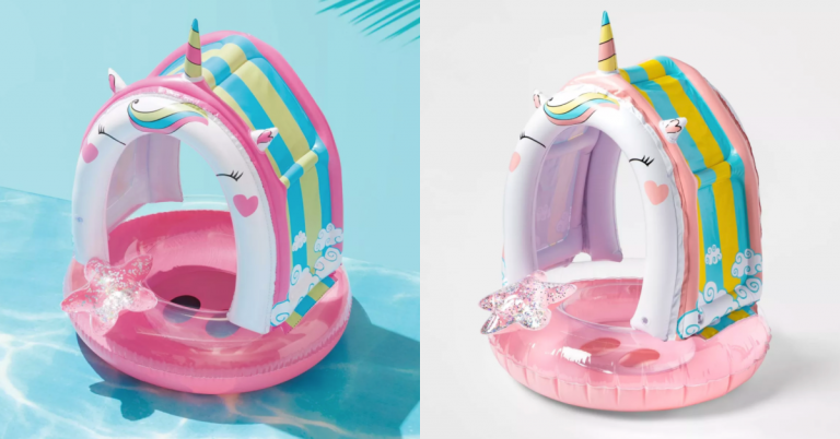 This Canopy Unicorn Pool Float Is Perfect For The Toddler That Loves Unicorns
