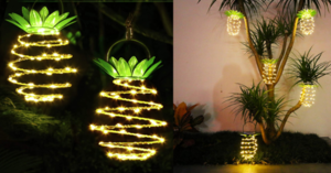 You Can Get Solar Powered Pineapple Lamps That’ll Have You Feeling Tropical Vibes