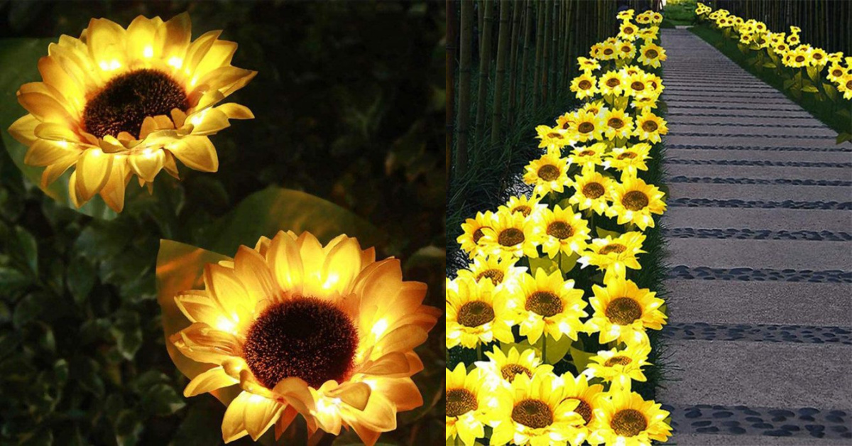You Can Get Solar Powered Sunflower Lights And I Need Them Now