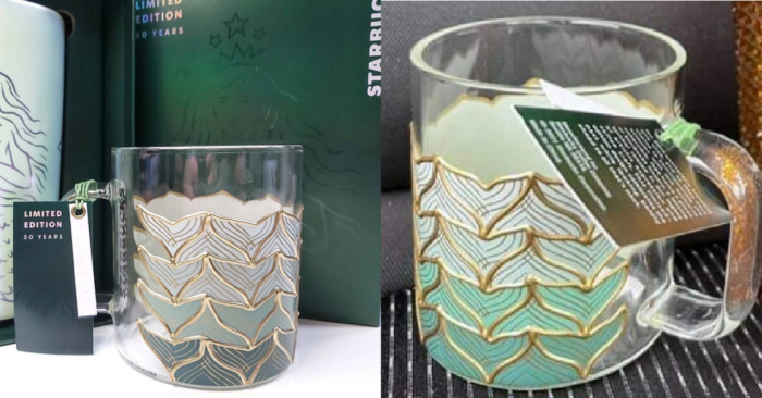 Starbucks Released A New Glass Mug Covered In Mermaid Tails and