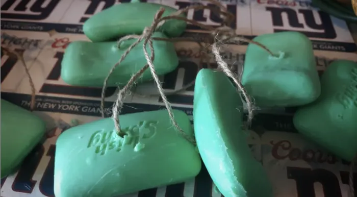 soap bars on a rope