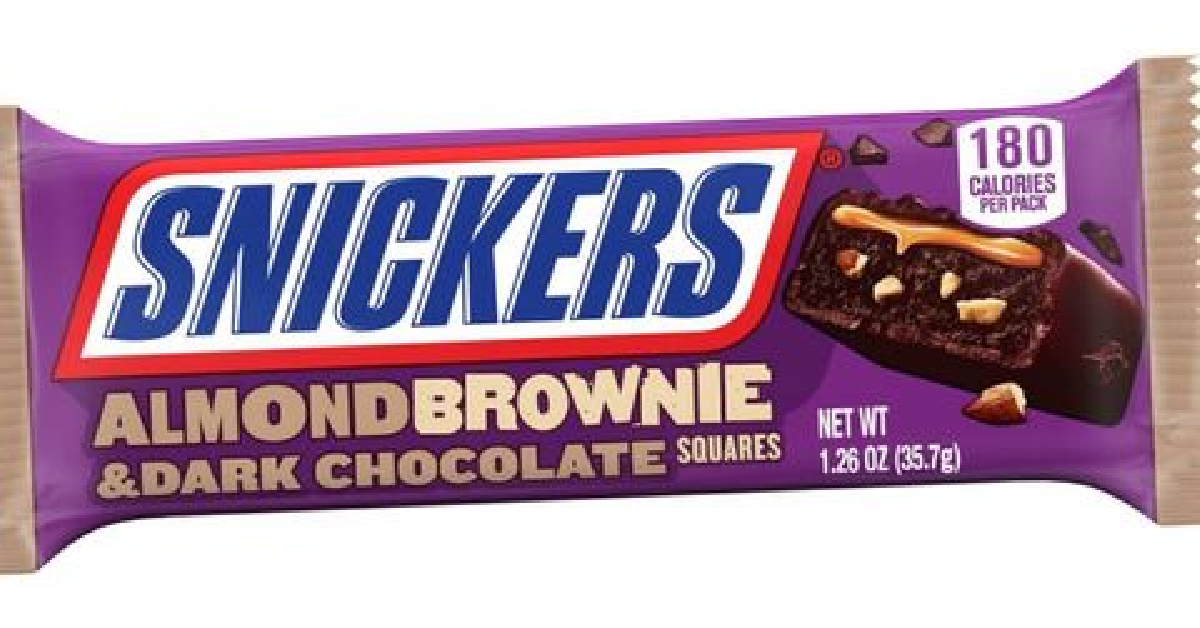 Snickers Just Released A New Brownie Bar With Chopped Almonds And Dark Chocolate
