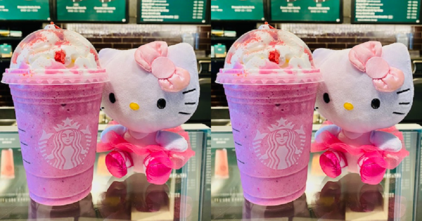 You Can Get A Hello Kitty Frappuccino From Starbucks That Is Absolutely Adorable