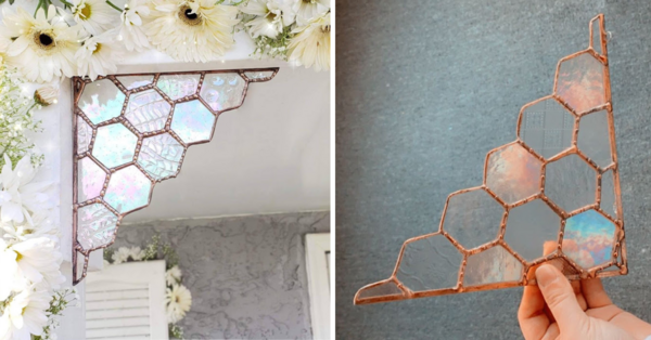 You Can Get A Stained Glass Honeycomb To Go In Your Doorway And It’s Bee-youtiful