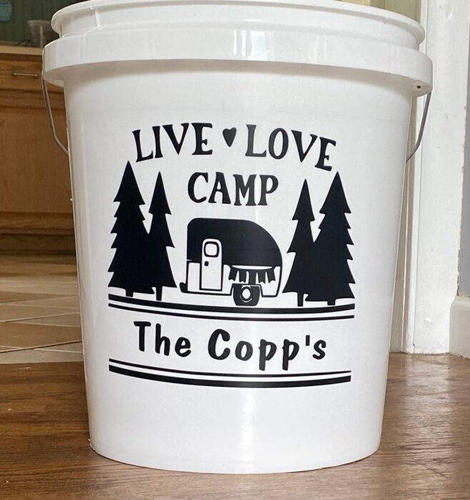 Camping Bucket Light 3.5 Gallon Camping Night Light Campsite Decor Bucket  Light Camping Gift for Dad Bucket Lights for Camping 