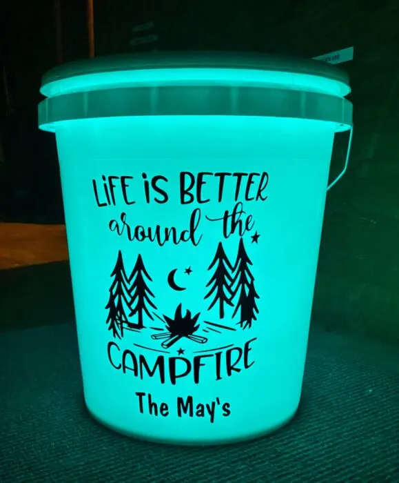 Easy DIY Bucket Light for Camping - Frugal Camping Family