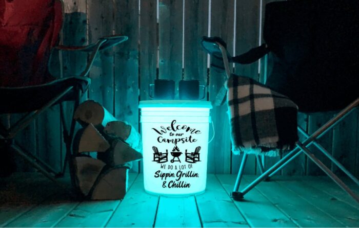 DIY Campers Have S'more Fun Glow in the Dark Camping Bucket Seat ⋆ Dollar  Crafter