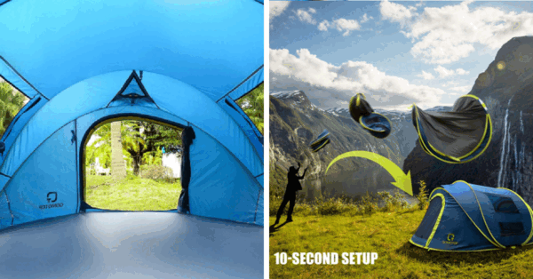 This Pop-Up Tent Can Be Assembled In Seconds Just By Throwing It In The Air