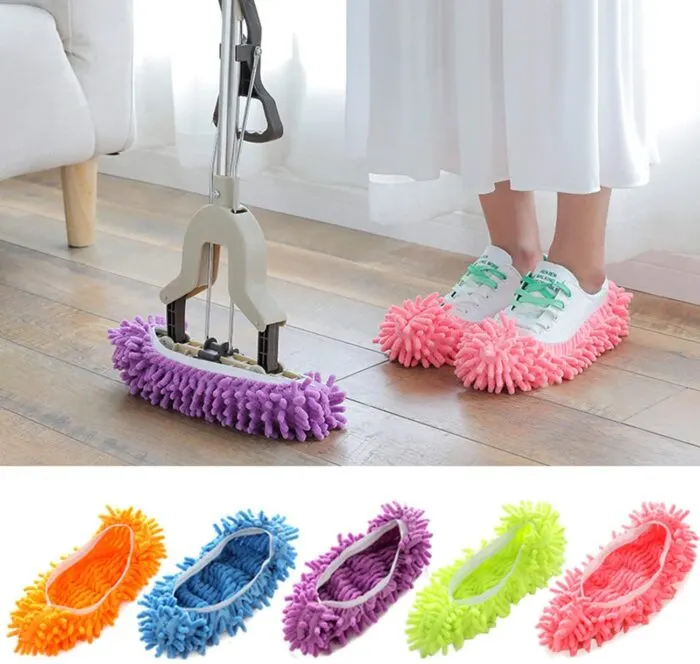 Have some fun while you clean with these mopping slippers