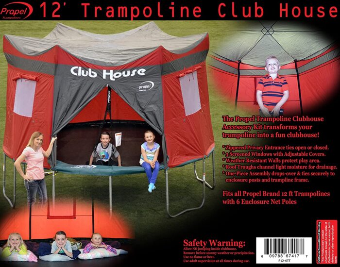 Trampoline Tent Cover Clubhouse Play Tarp Enclosure Camp Hideout Cover Castle 