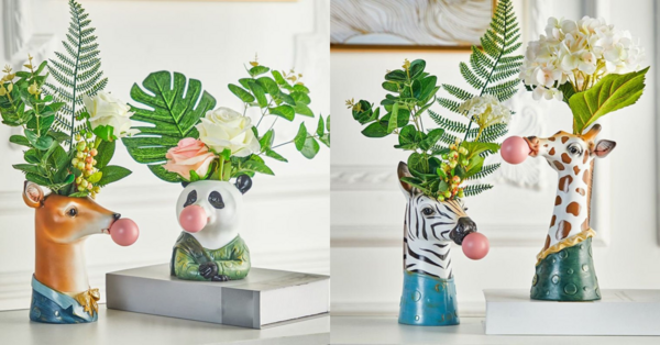 These Animals Blowing Bubblegum Vases Will Make You Smile Every Time You See Them