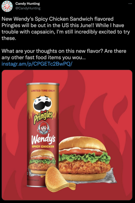 Pringles is entering the fried chicken sandwich wars with its new flavor